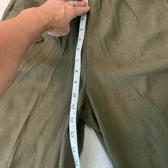 Max Studio, Sophisticated Rich Hunter Palazzo Pants, Drawstring Waist,Pockets,S - Picture 11 of 14